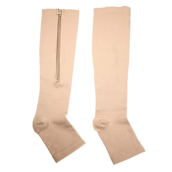 DUVYN MediSock Medical Open-Toe Compression Socks for Foot & Leg Support